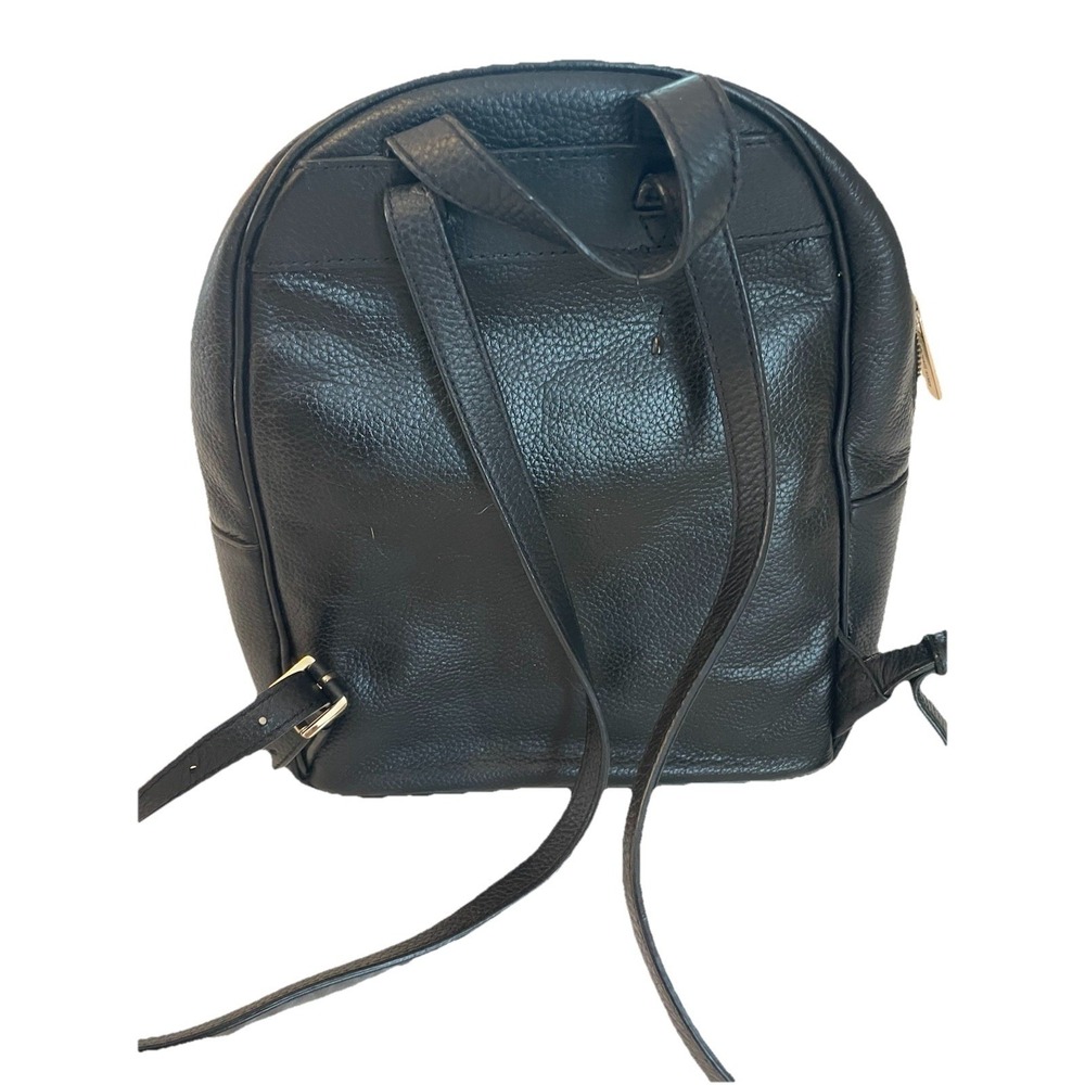Michael Kors Abbey‎ Medium black  Pebbled Leather Backpack Gold Hardware